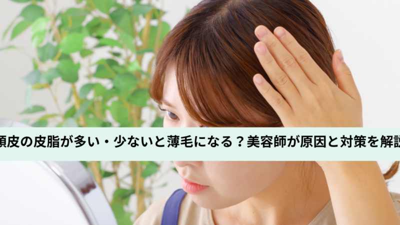 頭皮の皮脂が多い・少ないと薄毛になる？美容師が原因と対策を解説